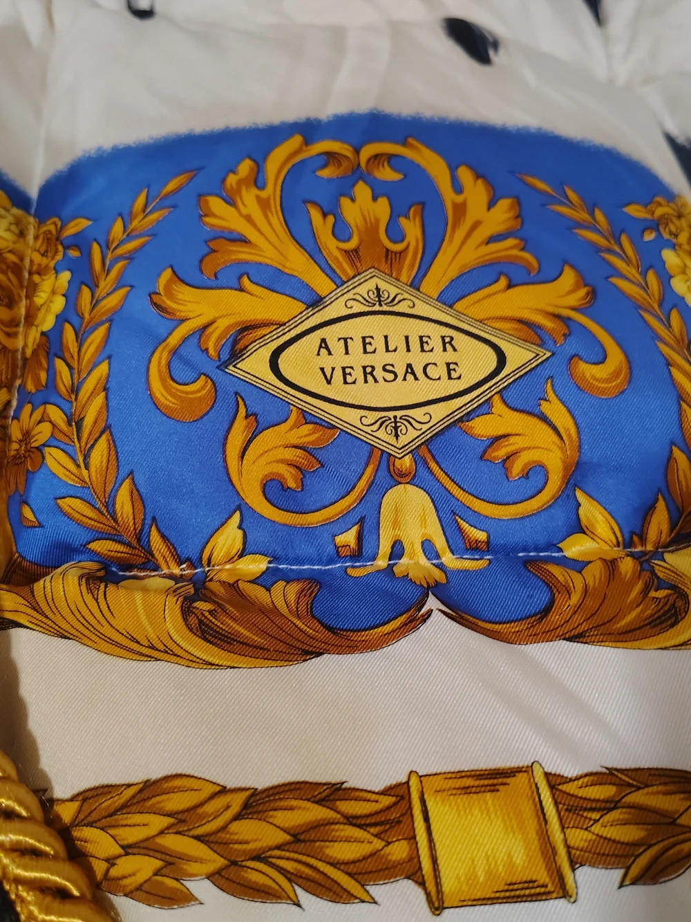 Versace Collection White and Gold Baroque Comforter